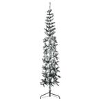 vidaXL Kunstkerstboom half met sneeuw smal 240 cm, Diversen, Verzenden, Nieuw