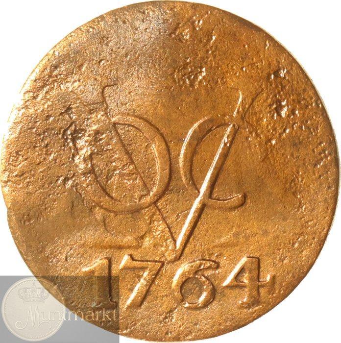 VOC - Utrecht. Lot van 4 opeenvolgende V.O.C. duiten 1764,, Postzegels en Munten, Munten | Nederland