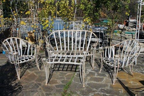 Sofa - IJzer - Roestvrijstalen tuinset: twee stoelen,, Antiek en Kunst, Curiosa en Brocante