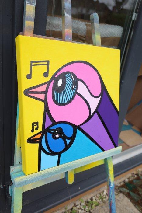 Kev Munday - Singing Sparrows, Antiek en Kunst, Kunst | Schilderijen | Modern