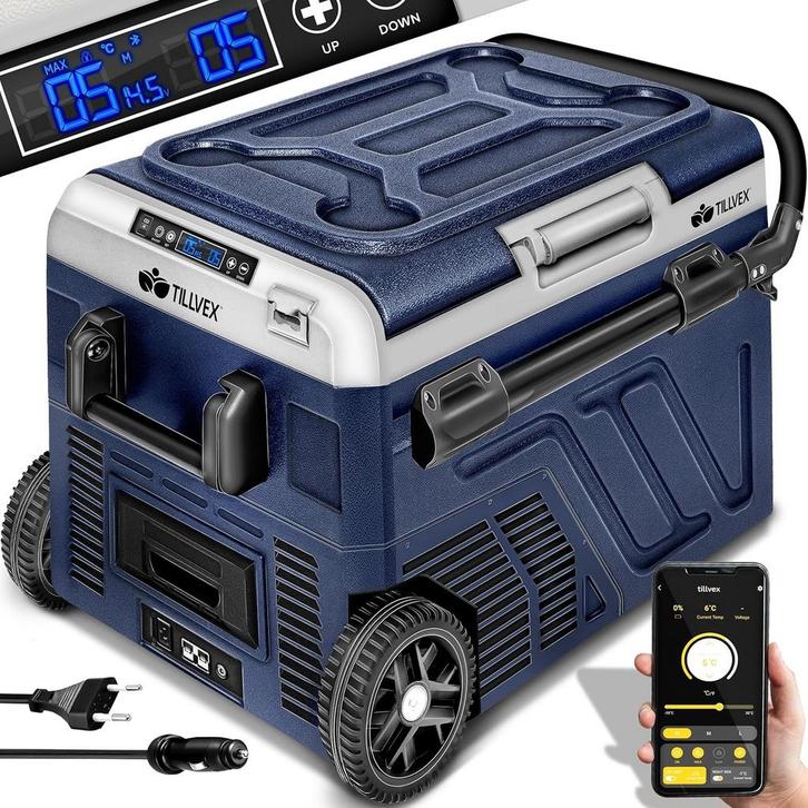 Tillvex® Elektrische Koelbox - Op accu - tot -20°C - 40L - B, Huis en Inrichting, Woonaccessoires | Overige, Verzenden