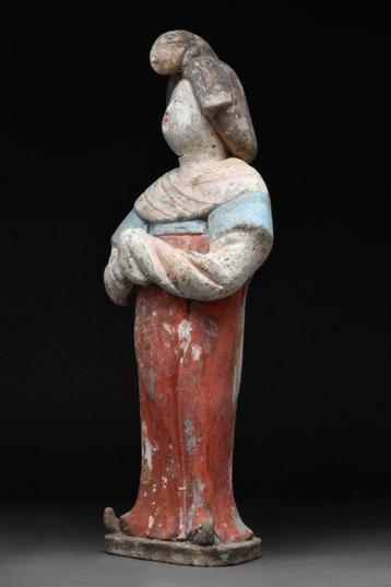 Oud Chinees, Tang-dynastie Keramiek Vette Dame Figurine -