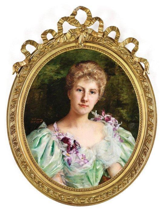 Vittorio Matteo Corcos (1859-1933) - Portrait of a young, Antiquités & Art, Art | Peinture | Classique