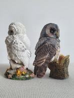 Lot de 2 Figurines Franklin Mint en Porcelaine – Harfang des