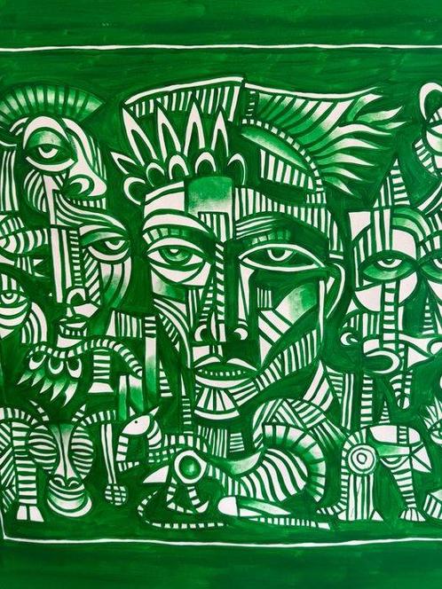 Freda People (1988-1990) - Voodoo Collection XL, Antiek en Kunst, Kunst | Schilderijen | Modern