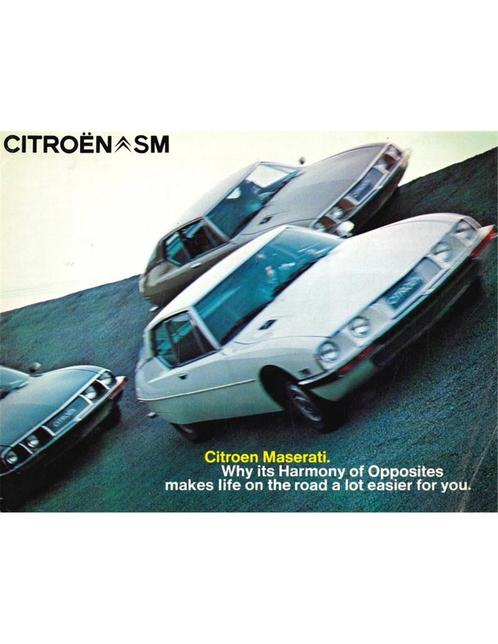 1971 CITROEN SM BROCHURE ENGELS, Livres, Autos | Brochures & Magazines