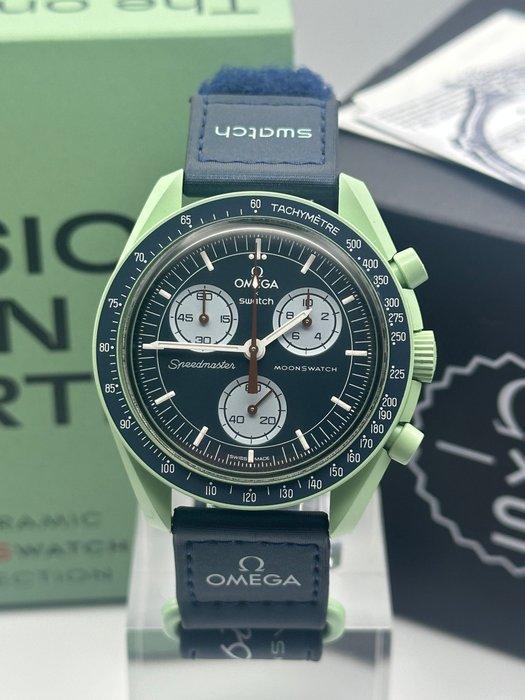 Omega x Swatch - MoonSwatch - Mission on Earth - Zonder, Handtassen en Accessoires, Horloges | Heren