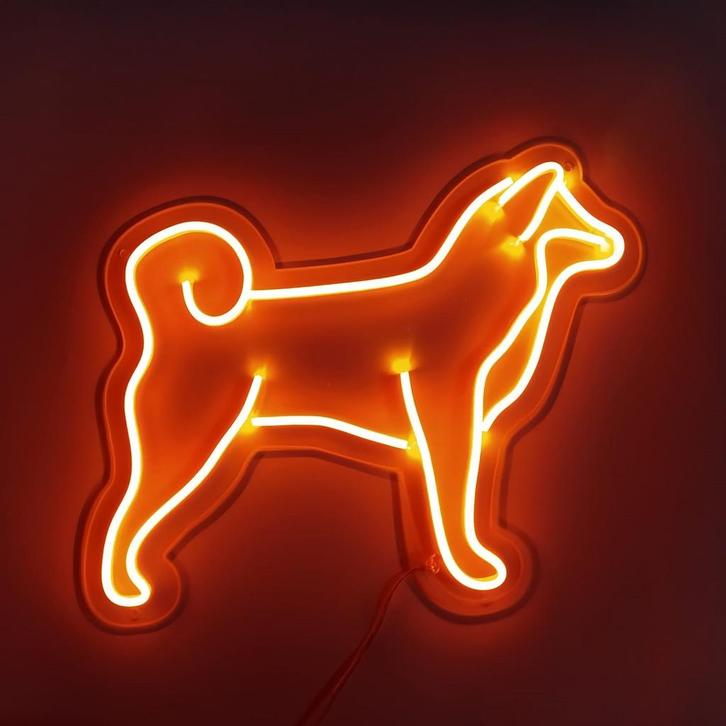 Shiba Inu Neon Bord Hond Honden Lamp LED, Verzamelen, Overige Verzamelen, Verzenden