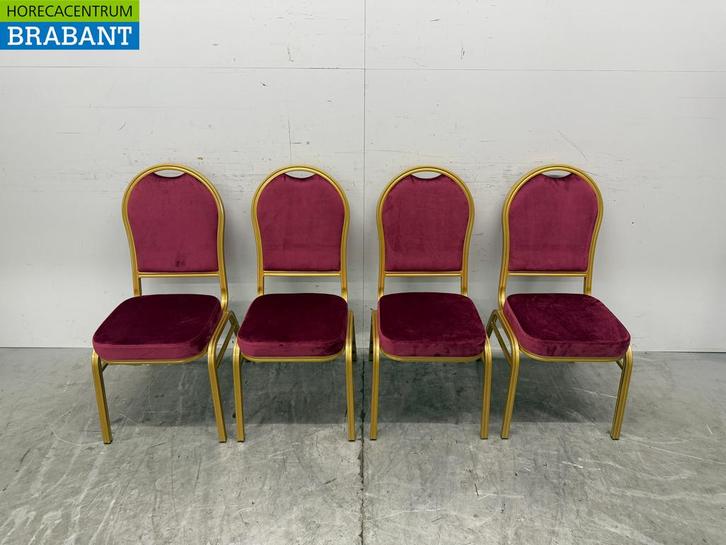 Chaises empilables Bolero Regal Bordeaux Red - Bordeaux Gold, Articles professionnels, Horeca | Équipement de cuisine, Envoi