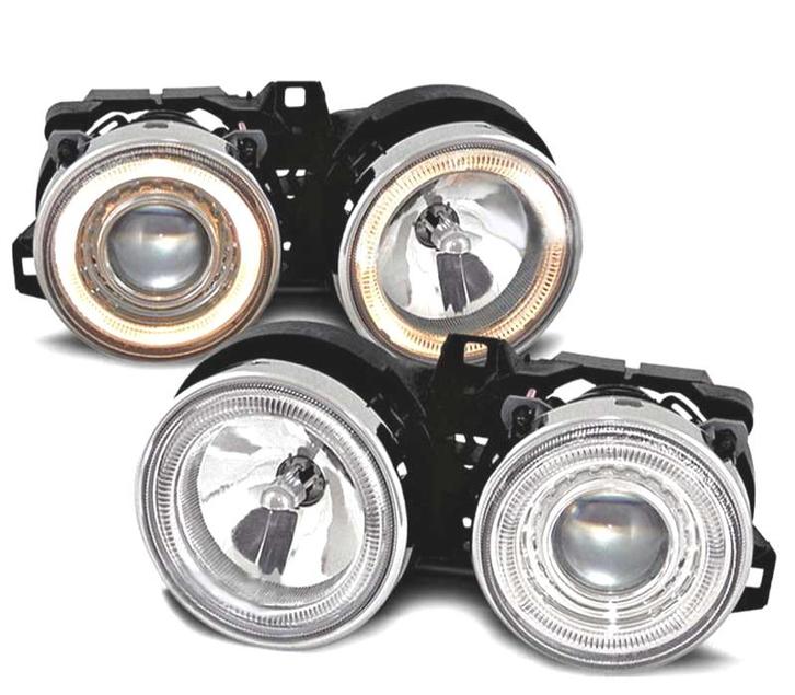 PHARES BMW SÉRIE 3 E30 82-94 ANGEL EYES FOND CHROMÉ, Auto-onderdelen, Verlichting, Verzenden