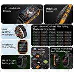 P73 Smartwatch - Siliconen Bandje - 1.9 Militaire  Sport, Verzenden, Nieuw, COLMI