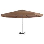 Aluminium Parasol Taupe | Tweede Kansje | 500cm breed!, Verzenden, Zweefparasol
