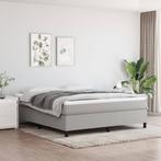 vidaXL Boxspring bed stof lichtgrijs 160x200 cm, Verzenden