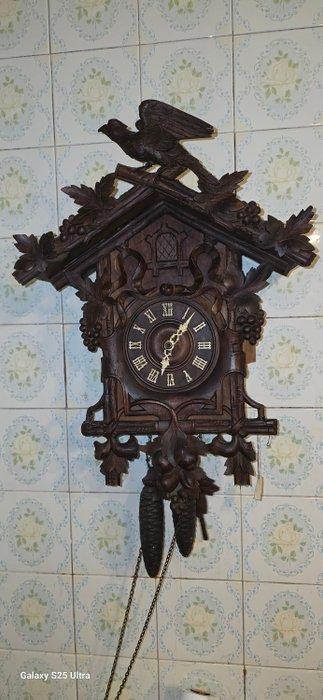 Koekoeksklok - G.H.S. - Art Deco Hout, Messing - 1850-1900, Antiek en Kunst, Antiek | Klokken