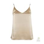 Frogbox • beige zijden top • 36, Kleding | Dames, Verzenden, Beige, Nieuw, Maat 36 (S)
