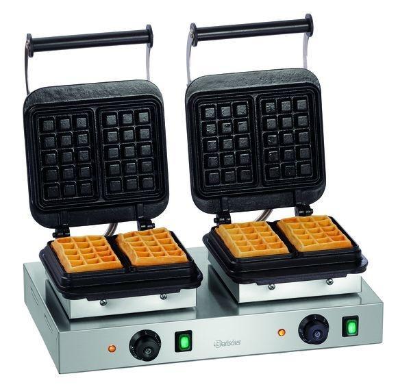 Wafelijzer | 2BW160-101 | Dubbel | 4.4kW | Wafelgrootte, Zakelijke goederen, Horeca | Keukenapparatuur, Nieuw in verpakking, Verzenden