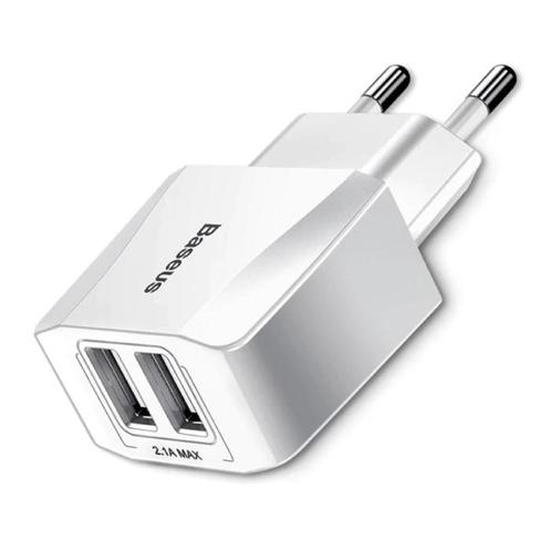 Dual 2x Port USB Stekkerlader - 2.1A Muur Oplader, Télécoms, Téléphonie mobile | Batteries, Envoi