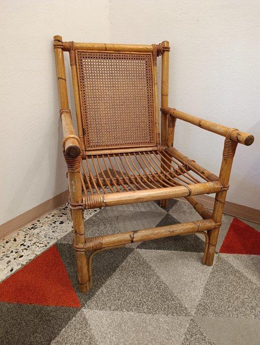 Fauteuil - Bamboe - fauteuil bamboe, Antiek en Kunst, Kunst | Designobjecten