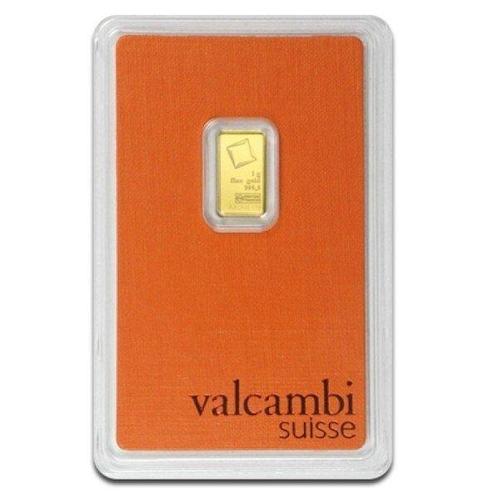 1 gramme - Or .999 - Valcambi, Switzerland - Scellé  (Sans, Postzegels en Munten, Edelmetalen en Baren