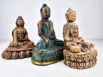 Statue, Boeddha Beelden - 16 cm - Argile, Métal, Résine, Antiek en Kunst