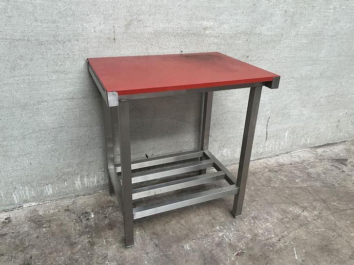 RVS PE Hakblok 80 x 60 cm Horeca Slagerij, Zakelijke goederen, Horeca | Keukenapparatuur, Gebruikt, Inox Meubilair, Ophalen of Verzenden