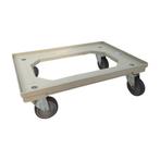 Kunststof dolly grijs 610x410x170 mm zwenkwielen Euronorm, Articles professionnels, Ophalen of Verzenden