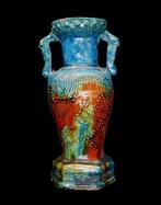 - Vase amphore en céramique Fahua émaillée turquoise -