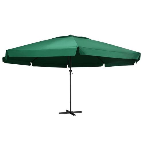 Parasol 600cm Groen - Retour Deal - Mega Korting 55%!, Tuin en Terras, Parasols, Meer dan 4 meter, Nieuw, Stokparasol, Verzenden