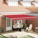 vidaXL Zonnescherm Rood 4,5 × 3 m Polyester en metaal, Tuin en Terras, Verzenden, Nieuw