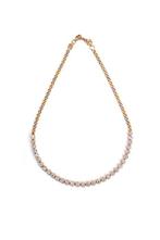 Collier Plaqué or - 5.17ct. tw. Diamant (Naturelle) -, Handtassen en Accessoires, Kettingen, Nieuw