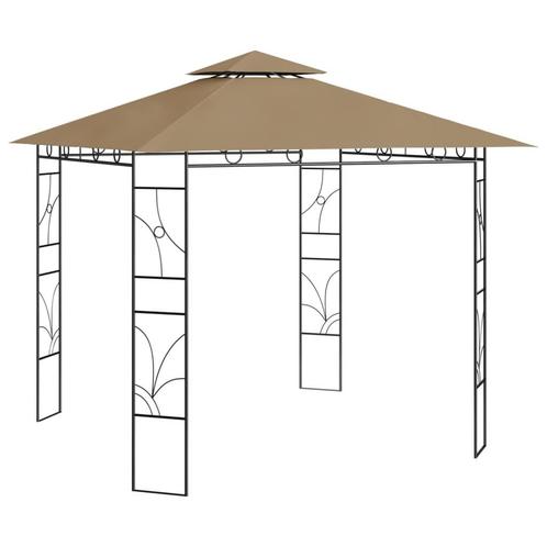 vidaXL Prieel 160 g/m² 3x3x2,7 m taupe, Tuin en Terras, Partytenten, Nieuw, Verzenden