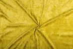 Crushed velvet goud stof - 10m rol - Velours stretch, Hobby en Vrije tijd, 200 cm of meer, Nieuw, Polyester, Ophalen of Verzenden