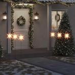 vidaXL Kerstlampen met grondpin en LEDs 3 st 35 cm wit, Diversen, Verzenden, Nieuw