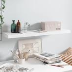 vidaXL Wandschap zwevend 90x23,5x3,8 cm MDF hoogglans wit, Huis en Inrichting, Kasten | Wandmeubels, Verzenden, Nieuw