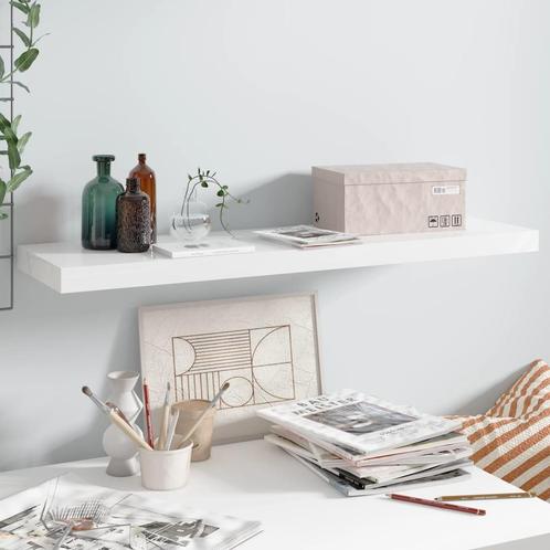 vidaXL Wandschap zwevend 90x23,5x3,8 cm MDF hoogglans wit, Huis en Inrichting, Kasten | Wandmeubels, Nieuw, Verzenden