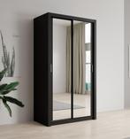 Kledingkast mat zwart - 120x62x215 - Kleerkast spiegel, Nieuw, Verzenden