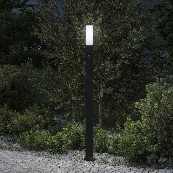 vidaXL Bolderverlichting met sensor 110 cm zwart IP44, Huis en Inrichting, Lampen | Overige, Nieuw, Verzenden