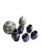 Pot (7) - Set Chinese vazen - Cloisonnè, Smaltato, Antiek en Kunst