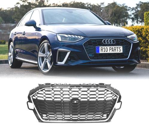 GRILLE POUR AUDI A4 B9 20- LOOK SLINE NOIR CHROME, Auto-onderdelen, Carrosserie, Verzenden