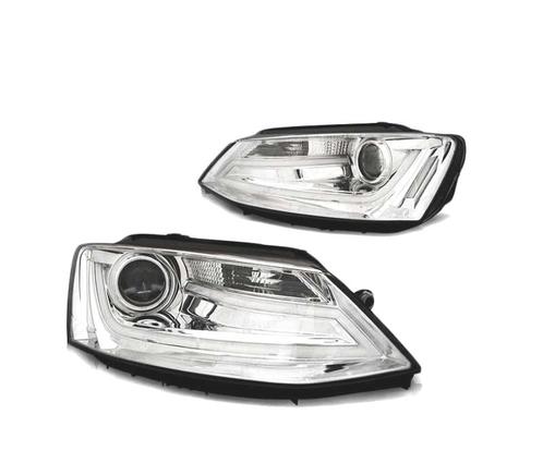 Phares Pour Volkswagen Vw Jetta VI 11-14 Tube Light Chromé, Auto-onderdelen, Verlichting, Verzenden