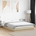 vidaXL Bedframe bewerkt hout sonoma eikenkleurig 120x200 cm, Huis en Inrichting, Slaapkamer | Bedden, Verzenden, Nieuw