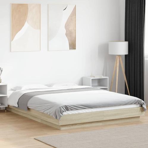 vidaXL Bedframe bewerkt hout sonoma eikenkleurig 120x200 cm, Huis en Inrichting, Slaapkamer | Bedden, Nieuw, Verzenden