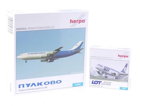 Schaal 1:500 Herpa 515108 Embraer ERJ-170 en Herpa 506182..., Hobby en Vrije tijd, Modelbouw | Vliegtuigen en Helikopters, Ophalen of Verzenden