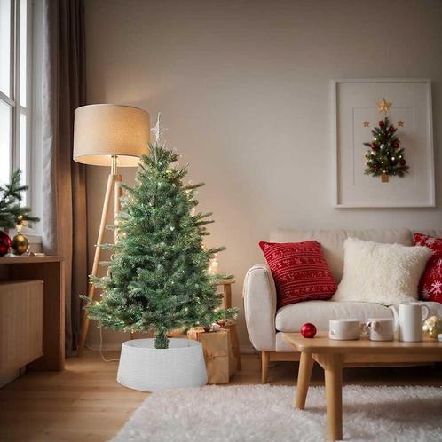 vidaXL Kerstboomrok Ø65x23 cm kunststof wit, Diversen, Kerst, Nieuw, Verzenden