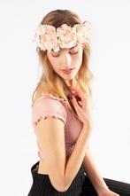 Bloemenkrans Haar Pioenrozen Wit Roze Bloemen Haarband Fairy, Nieuw, Ophalen of Verzenden
