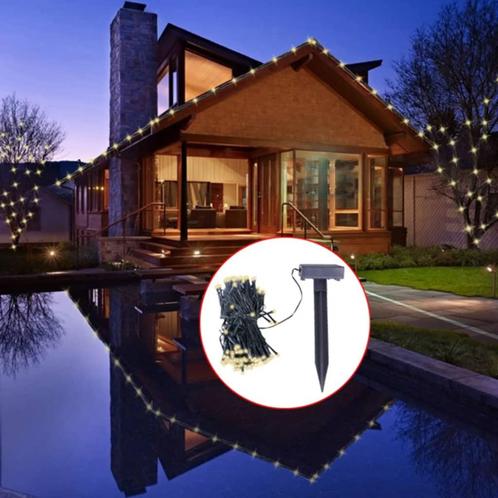 vidaXL LED-lichtsnoer solar warmwit, Diversen, Kerst, Nieuw, Verzenden