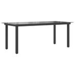 Tuintafel 190x90 Zwart Aluminium | Tweede Kansje | OP = OP, Tuin en Terras, Verzenden, Nieuw, Rechthoekig, Aluminium