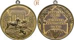 Vergoudete brons medaille Hundezucht o J Aachen Stadt:, Postzegels en Munten, Verzenden