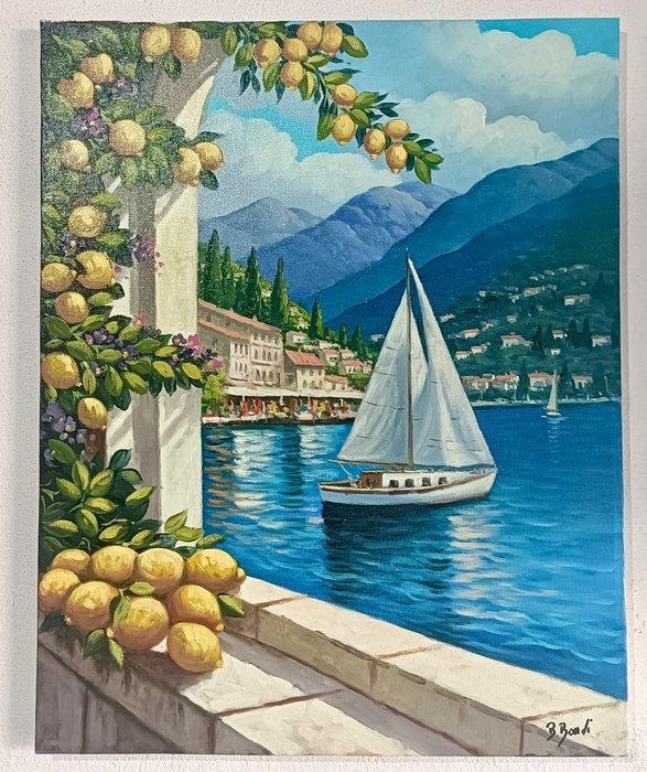 Bruno Bondi (1987) - Vele e Limoni in Costiera, Antiek en Kunst, Kunst | Schilderijen | Klassiek