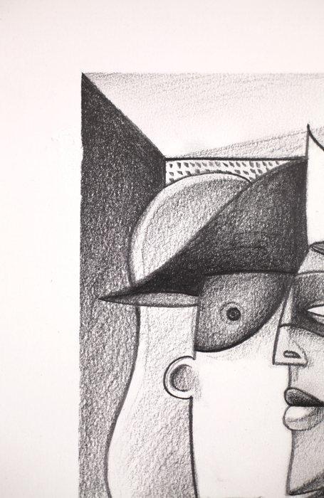 Jone Hopper - Arlequin (étude dessin original), Antiek en Kunst, Kunst | Designobjecten